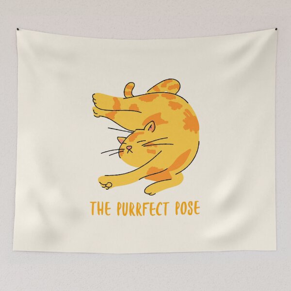 Item preview, The Purrfect Pose. Relaxed Yoga Cat designed and sold by Rebel-Design.