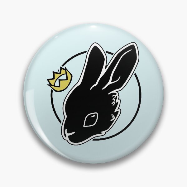 Item preview, Fluffy Black Bunny With A Crown - for white or light background designed and sold by ShyOwlet.