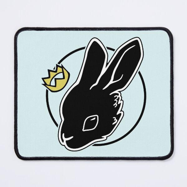 Item preview, Fluffy Black Bunny With A Crown - for white or light background designed and sold by ShyOwlet.
