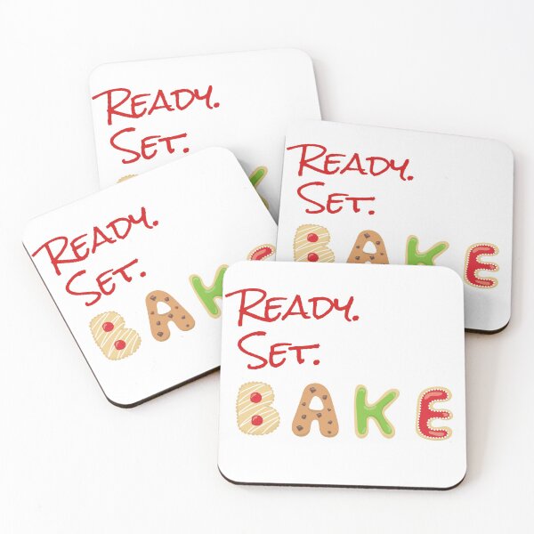 Item preview, Ready. Set. Bake - red lettering designed and sold by PirateAvocado.