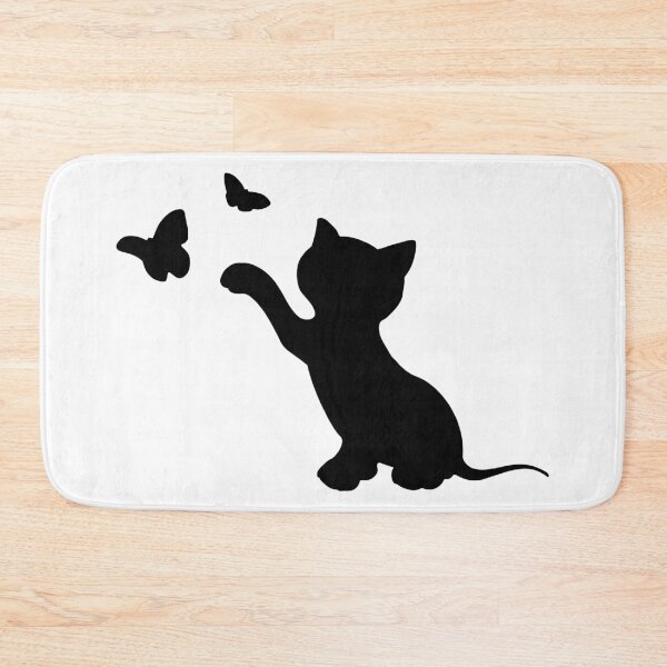 Item preview, Cat Butterflies white and black designed and sold by Memes-Pain.