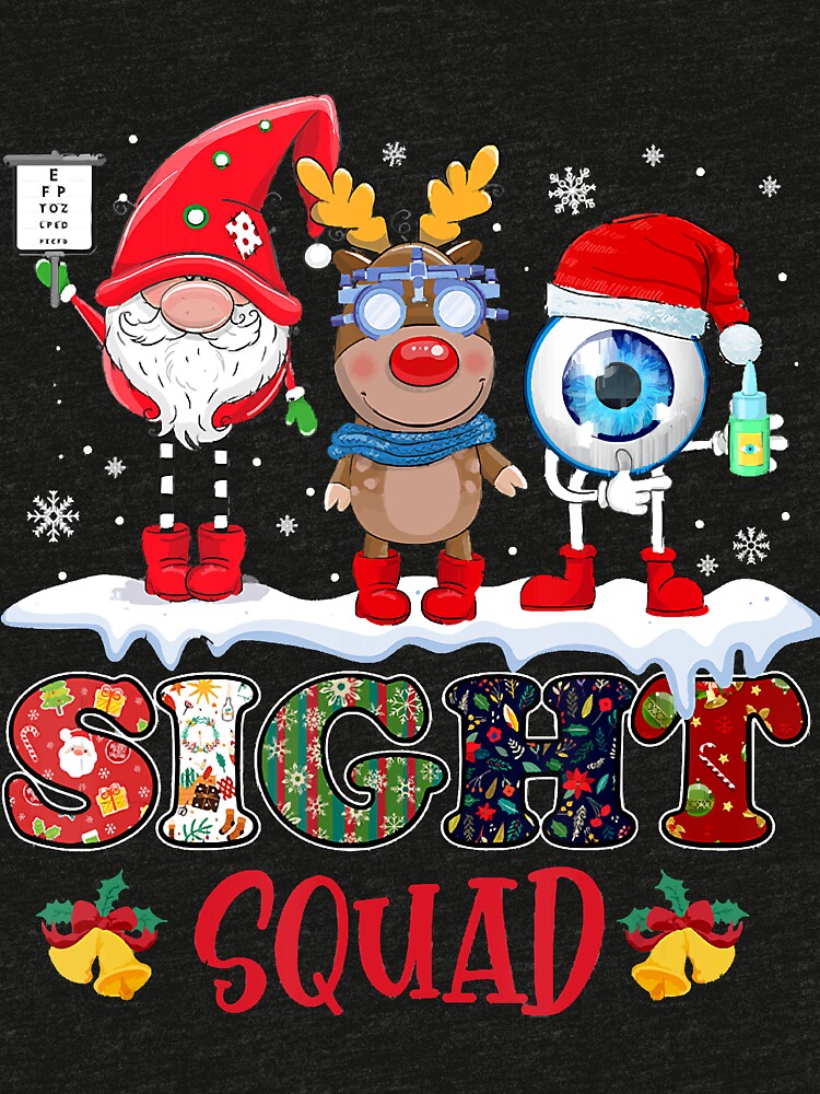 Discover Funny Sight Squad Gnome Reindeer Santa Christmas  T-Shirt