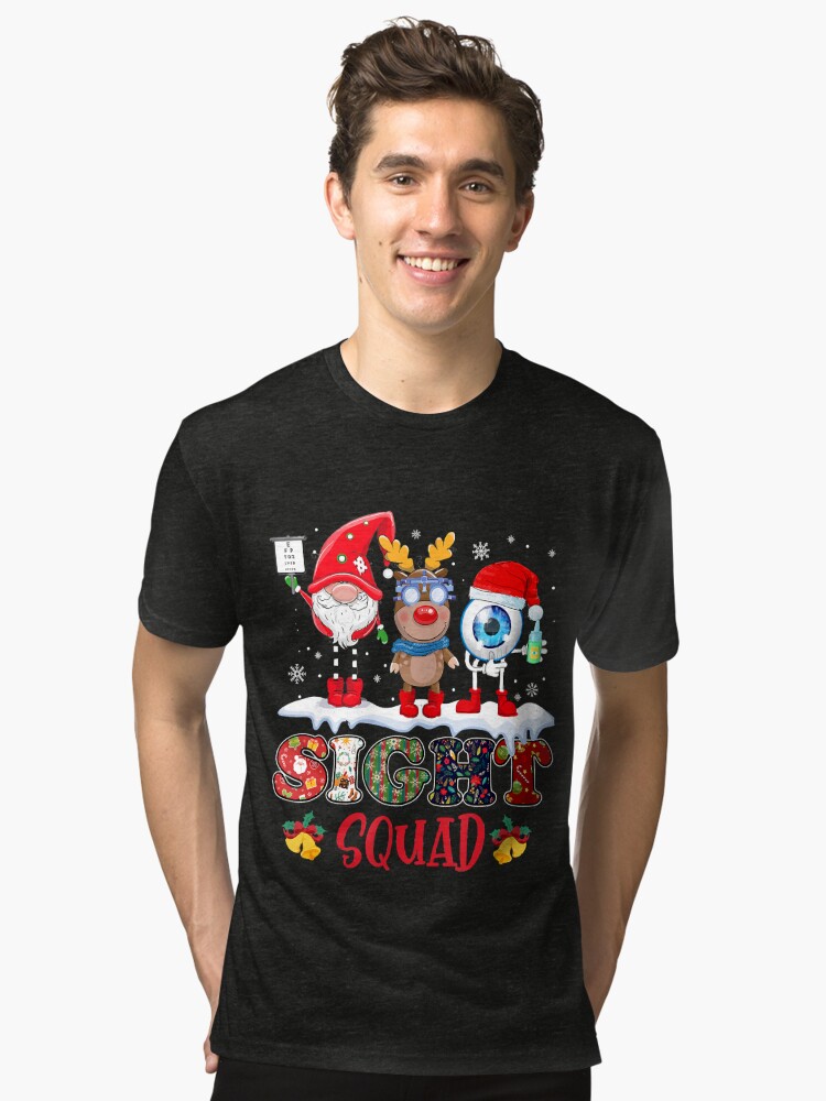 Discover Funny Sight Squad Gnome Reindeer Santa Christmas  T-Shirt
