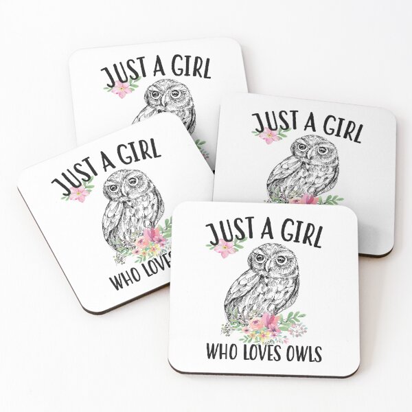 Item preview, Just a girl who loves owls drawing designed and sold by ConcorStore.