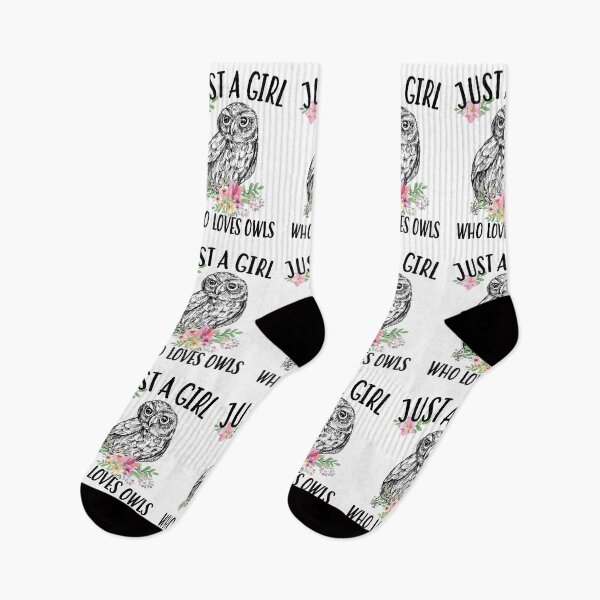 Item preview, Just a girl who loves owls drawing designed and sold by ConcorStore.