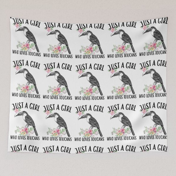 Item preview, Just a girl who loves toucans drawing designed and sold by ConcorStore.