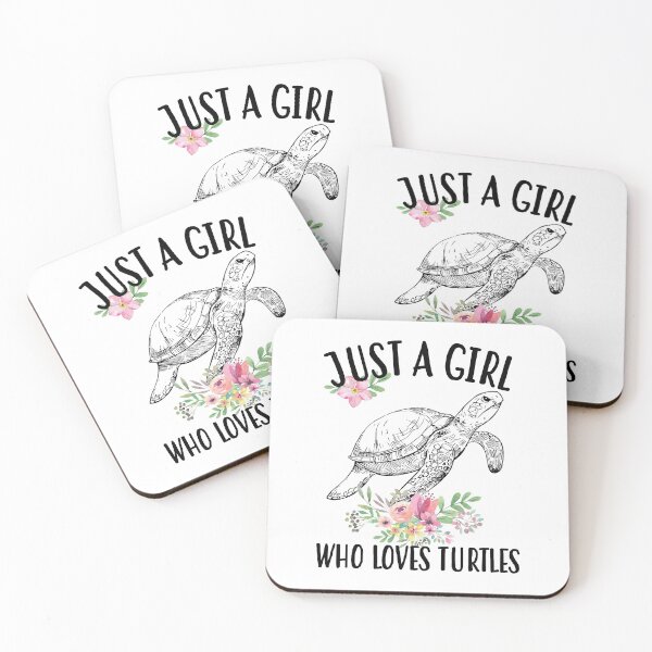 Item preview, Just a girl who loves turtles drawing designed and sold by ConcorStore.