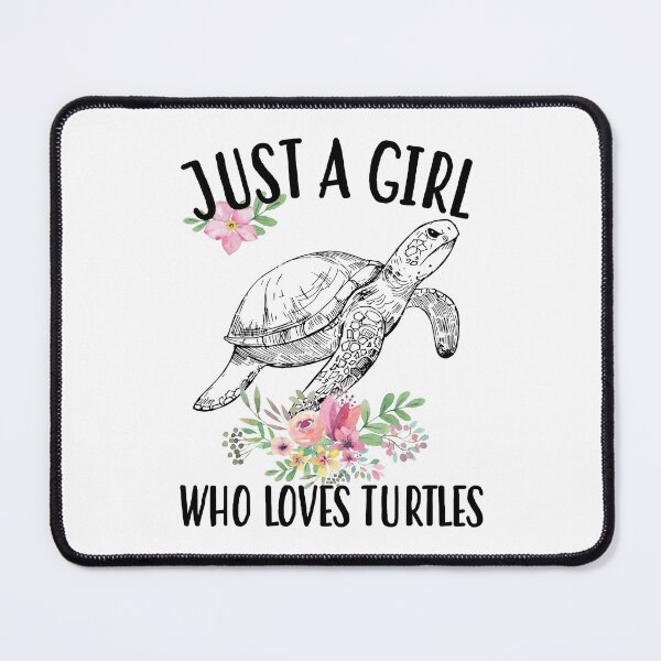 Item preview, Just a girl who loves turtles drawing designed and sold by ConcorStore.