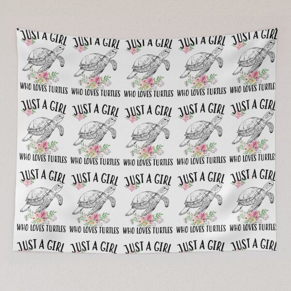 Item preview, Just a girl who loves turtles drawing designed and sold by ConcorStore.