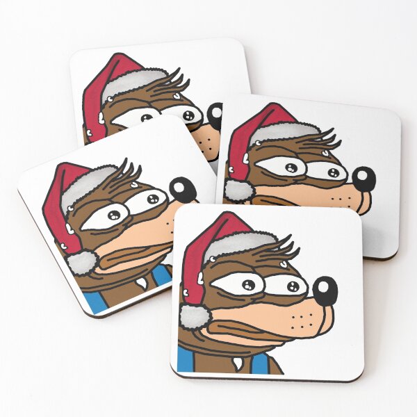 Item preview, Banjo Kazooie Sticker Santa Hat Christmas Holiday Season Nervous Pepe Meme designed and sold by esperramuh.