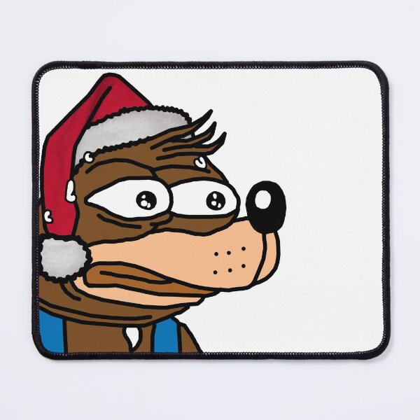 Item preview, Banjo Kazooie Sticker Santa Hat Christmas Holiday Season Nervous Pepe Meme designed and sold by esperramuh.