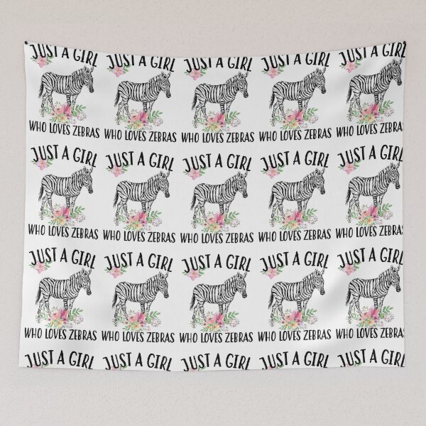 Item preview, Just a girl who loves zebras drawing designed and sold by ConcorStore.