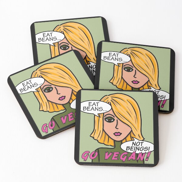 Item preview, Eat Beans Not Beings Go Vegan designed and sold by Lois Eastlund.