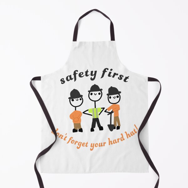 Item preview, Safety First Hard Hat Reminder Cute Stick Drawing Construction Carpentry Linemen Design designed and sold by akaesthetic.