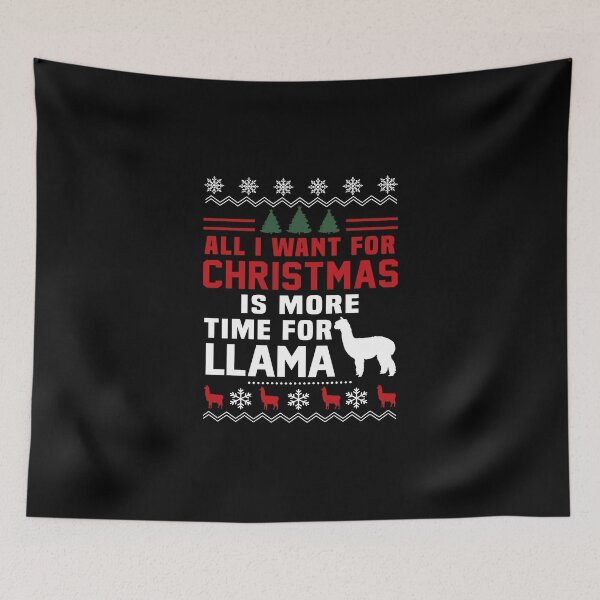 Item preview, Llama Christmas Wool designed and sold by ConcorStore.