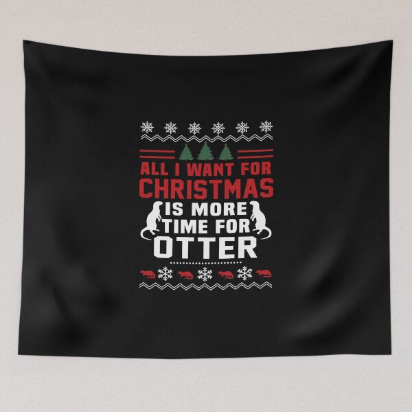 Item preview, Otter Christmas Wool designed and sold by ConcorStore.