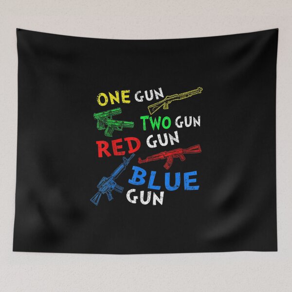 Item preview, One Gun Two Gun Red Gun Blue Gun designed and sold by Norwood Legros.