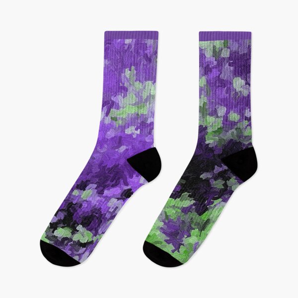 Item preview, Falling Flower Petals Violet Purple and Mint Green Abstract designed and sold by JariHawk.