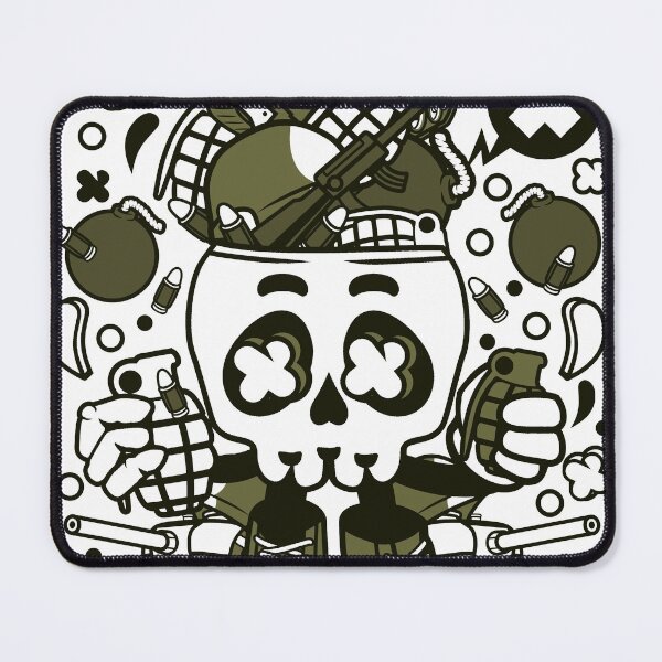 Item preview, Green Army Skull Head designed and sold by BeeMeCreative.