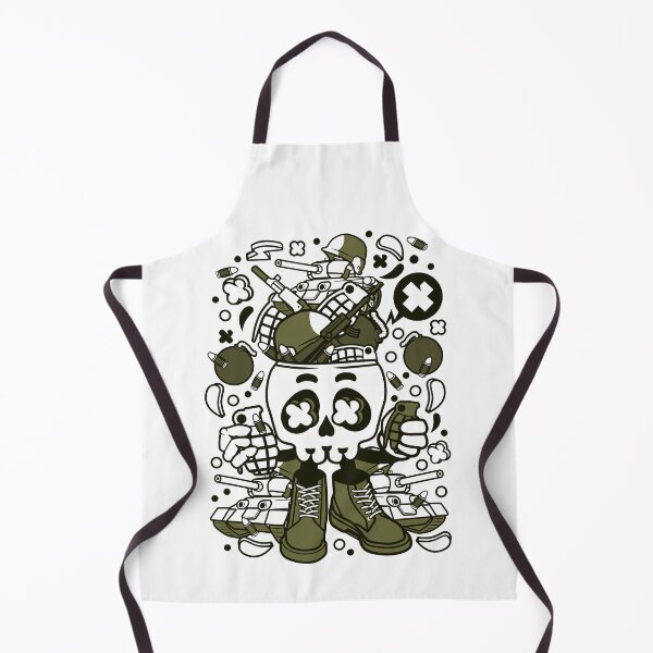 Item preview, Green Army Skull Head designed and sold by BeeMeCreative.