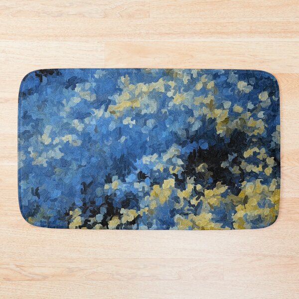 Item preview, Falling Flower Petals Blue Yellow and Black Abstract designed and sold by JariHawk.