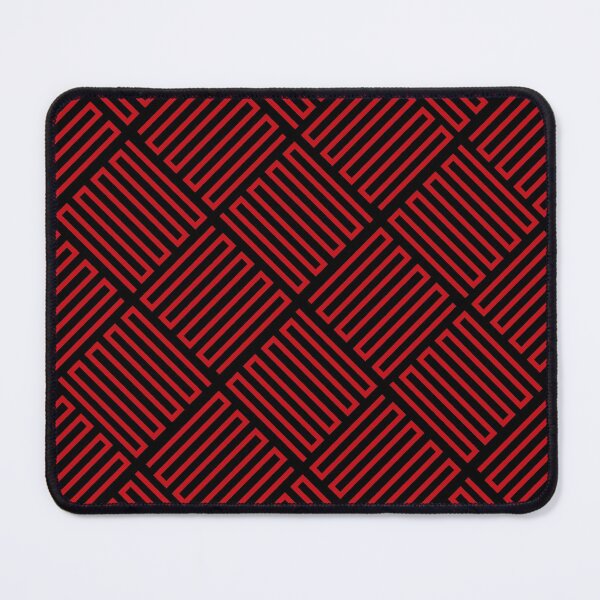Item preview, Angled Checkerboard Line Pattern in Red on Black designed and sold by Neil Feigeles.