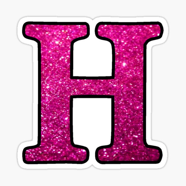 letter h pink glitter stickers for sale redbubble