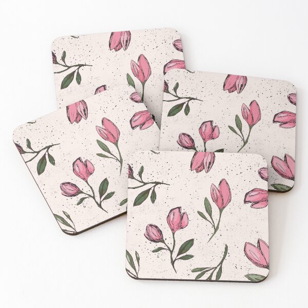 Item preview, Sketchy Flowers with paint splashes designed and sold by Lena Pfitzner.