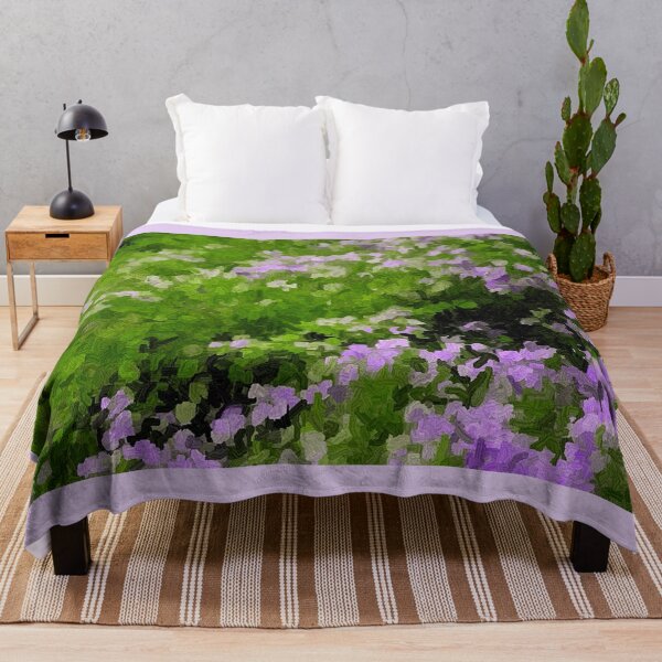 Item preview, Falling Flower Petals Greens Violets and Black Abstract designed and sold by JariHawk.