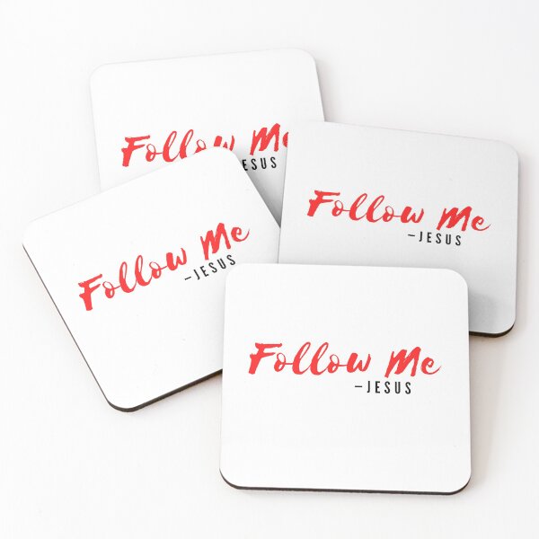 Item preview, Jesus Says, Follow Me | Red and Black on White designed and sold by WordsToArt.