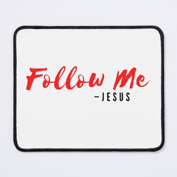 Item preview, Jesus Says, Follow Me | Red and Black on White designed and sold by WordsToArt.