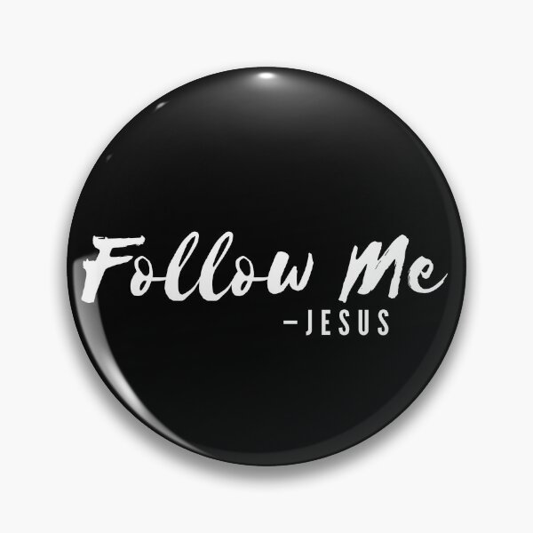 Item preview, Jesus Says, Follow Me | White on Black designed and sold by WordsToArt.