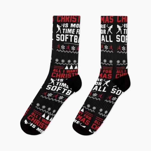 Item preview, All I Want For Christmas Is Softball designed and sold by HauckClothing.