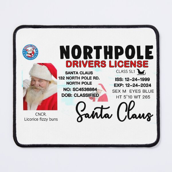 Item preview, SANTA CLAUS DRIVER LICENSE designed and sold by DiscoVibes.