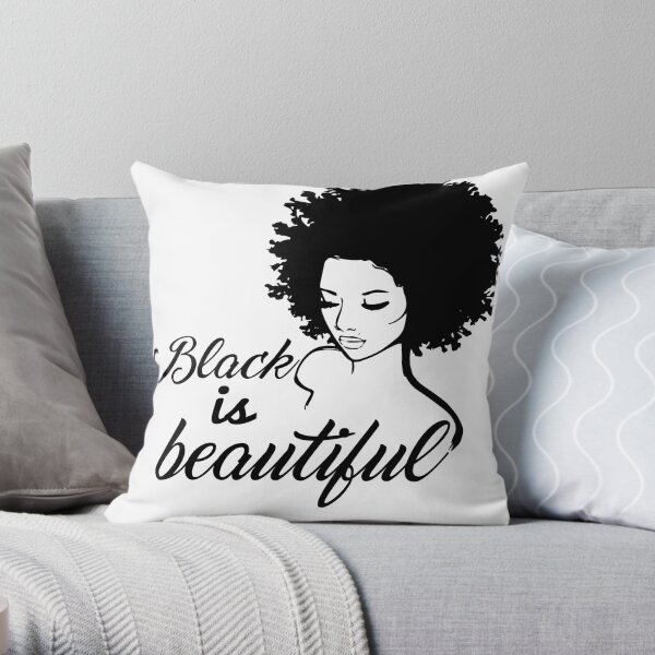 Black Is Beautiful Throw Pillow