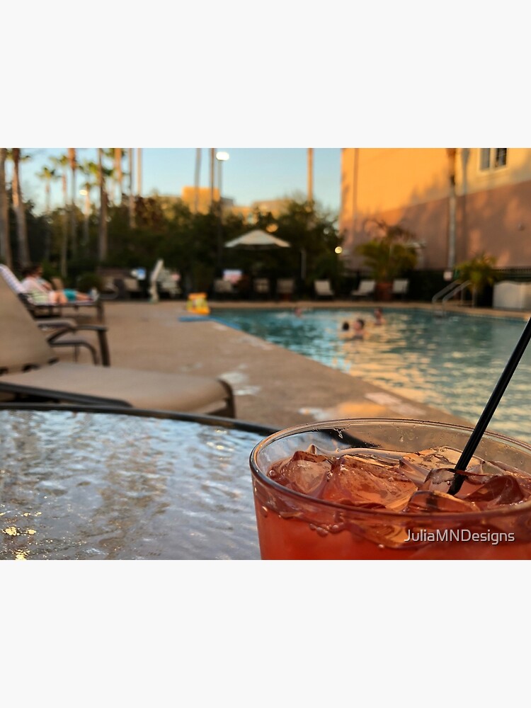 "Drinking by the Pool in Miami, Florida" Poster by JuliaMNDesigns