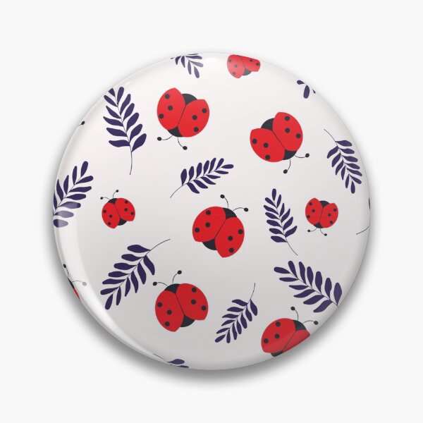 Item preview, Cartoon ladybug with blue leaves on a white designed and sold by FlossieShop96.