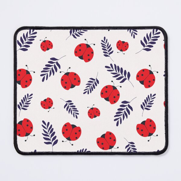 Item preview, Cartoon ladybug with blue leaves on a white designed and sold by FlossieShop96.