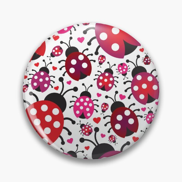 Item preview, Seamless cute ladybug hearts retro designed and sold by FlossieShop96.