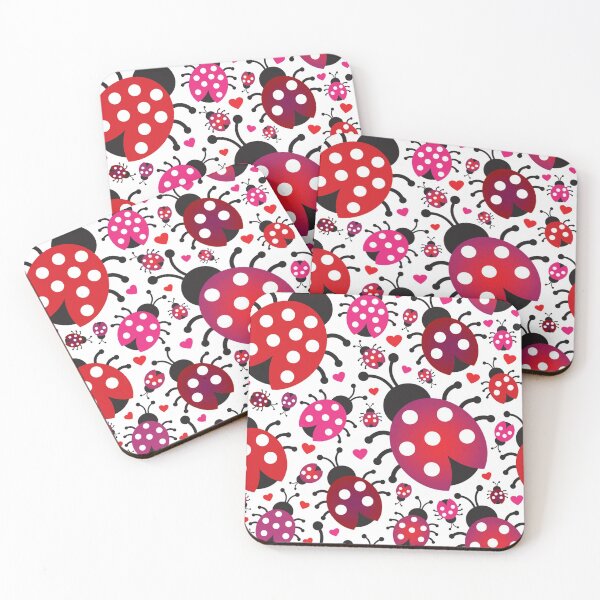 Item preview, Seamless cute ladybug hearts retro designed and sold by FlossieShop96.