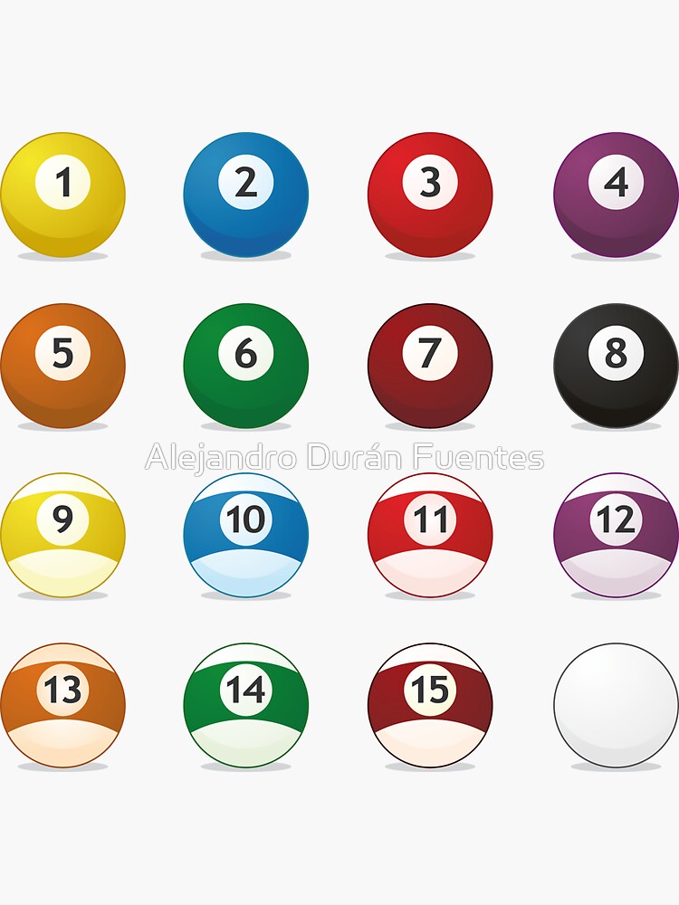 "billard balls" Sticker for Sale by aduran Redbubble