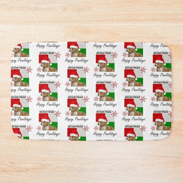 Item preview, Happy Pawlidays - Diseño de perro pinscher austríaco navideño con gorro de Papá Noel designed and sold by platinumblks.