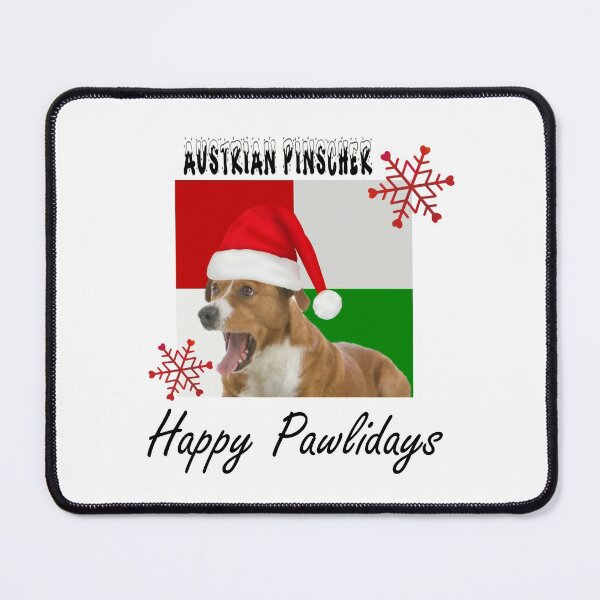 Item preview, Happy Pawlidays – Christmas Austrian Pinscher Dog Design w/ Santa Hat designed and sold by platinumblks.