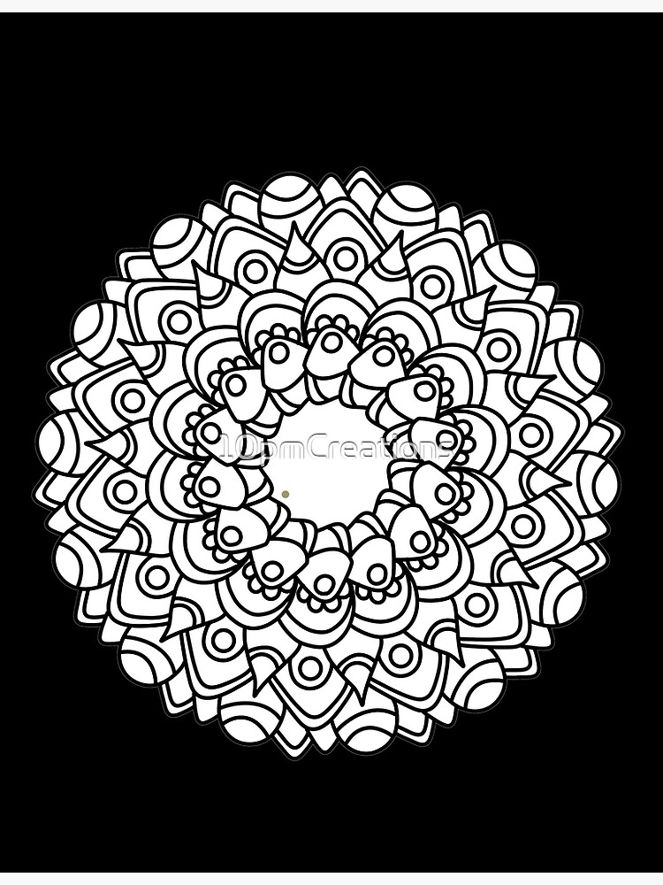 mandala black and white to color