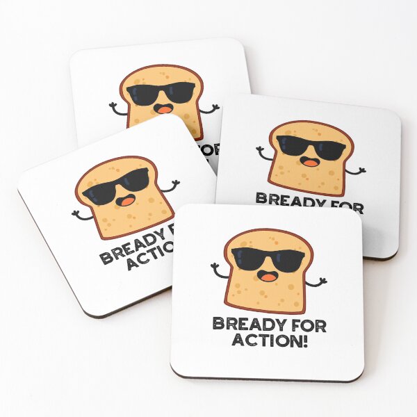 Item preview, Bready For Action Cute Bread Puns  designed and sold by punnybone.