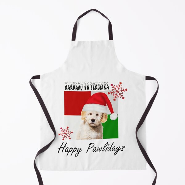 Item preview, Happy Pawlidays – Christmas Barbado da Terceira Dog Design w/ Santa Hat designed and sold by platinumblks.