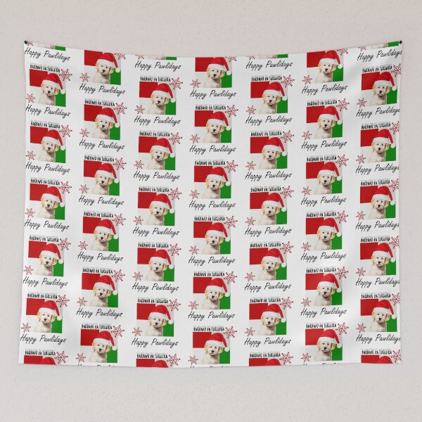 Item preview, Happy Pawlidays – Christmas Barbado da Terceira Dog Design w/ Santa Hat designed and sold by platinumblks.