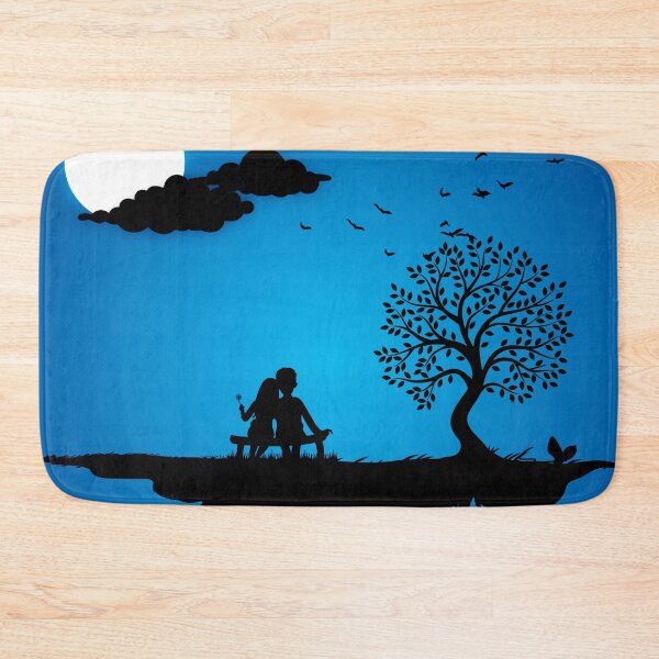 Item preview, Landscape Vector Couple love feel watching moon designed and sold by Tshirtstory.