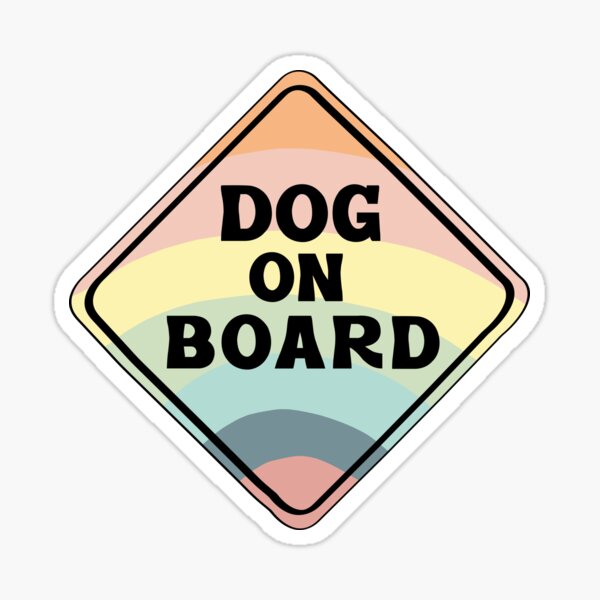 Dog on best sale board decal