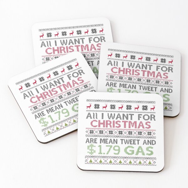 Item preview, All i want for christmas are mean tweet and 1.79$ gas cheap gas trump 2024 bumper thank you brandon designed and sold by Creativy.